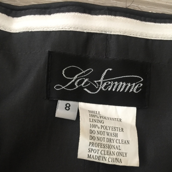 La Femme Strapless Prom Dress. - Picture 3 of 3